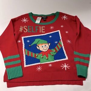 Hooked up Selfie holiday sweater